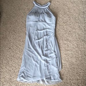 David’s Bridal Bridesmaids Dress Size 8 Light Grey
